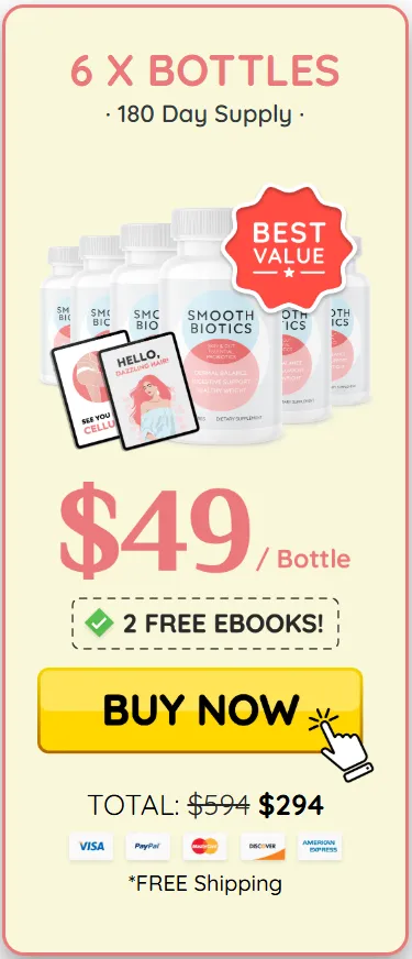 Smooth Biotics six bottle packs